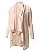 J.TOMSON Women's Long Sleeve Open Front Draped Cardigan with High Low Hem