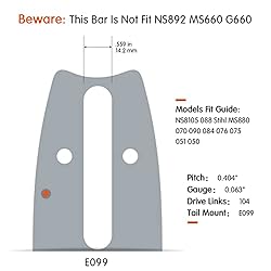 NEO-TEC 36 Inch Chainsaw Guide Bar Chain Combo