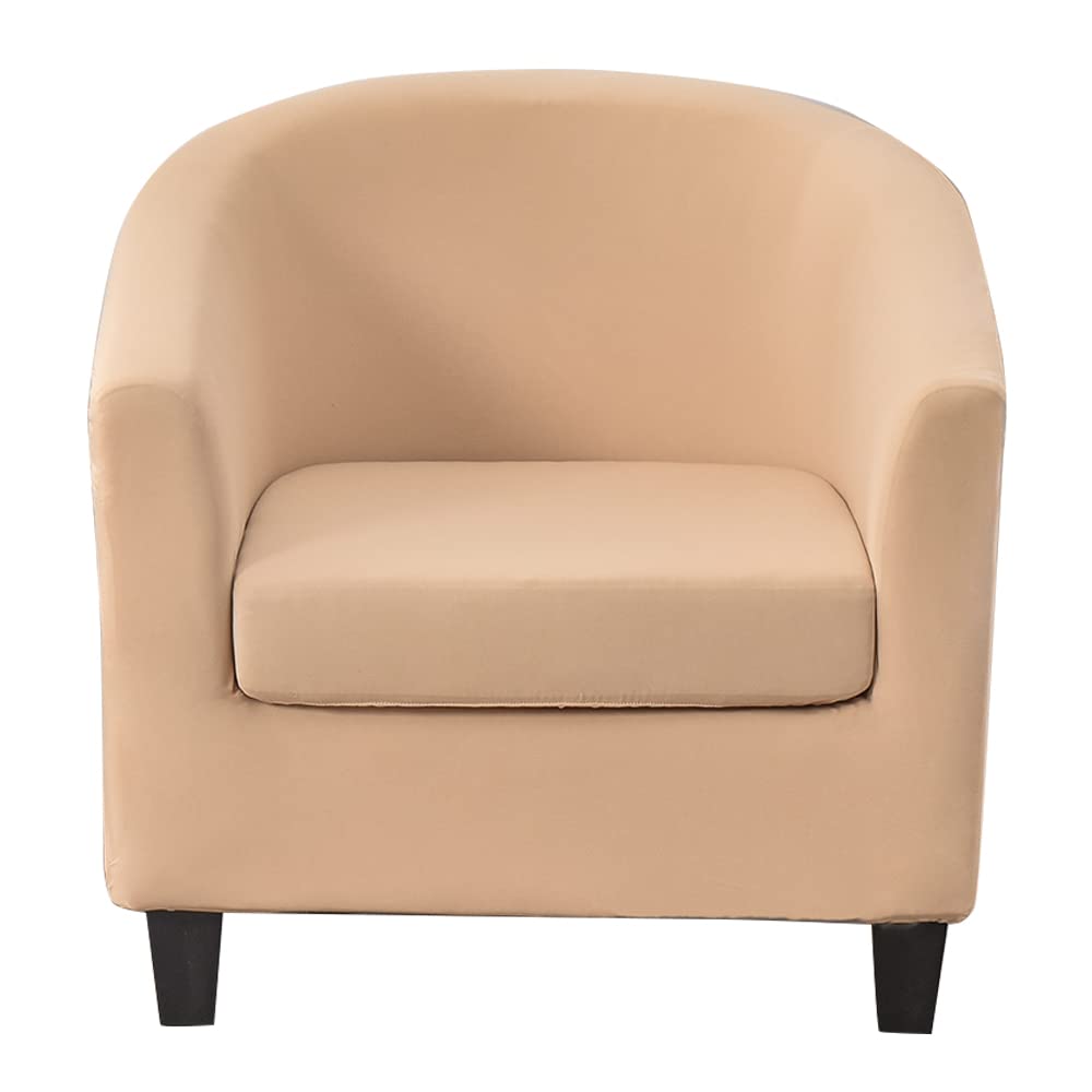 Chesterfield Tub chair slipcovers 2 pieces stretch club chair slipcovers for bar counter living room tub chair Tullsta chair slipcover 1 seater Beige B