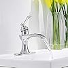 Bathroom Faucet Chrome Waterfall Sink Single Handle One Hole Vanity Basin Lavatory Commercial with Drain Assembly Supply…