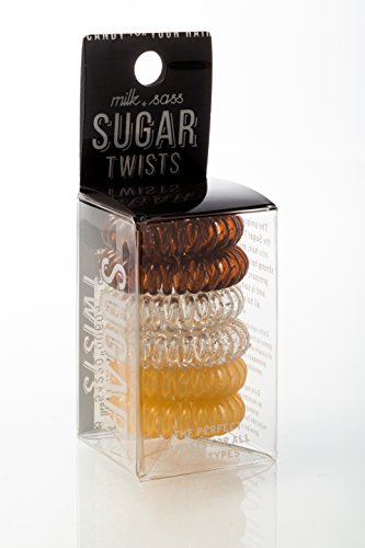 Milk&Sass Sugar Twists Spiral Hair Ties - Caramel Toffee (6 Ties Pack)