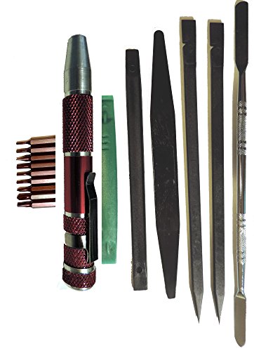 Gaming Tool Kit w/ Spudger Pry Tools & 9 Tip Micro Screwdriver Self Storing Bits, Torx T5 T4 T6 T8, Pentalobe 5 Star TS1, Phillips PH00 PH000, Tri-Point Y, for iPhone Smart Cell Phone Quantity Lot (1) - Thumbnail 6