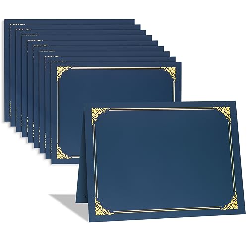 10 Packs Certificate Holders, Navy Blue Diploma Holders, Certificate