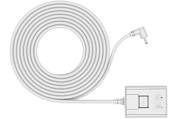 Indoor/Outdoor Power Adapter Barrel Plug for Ring Stick Up Cam Plug-In - White