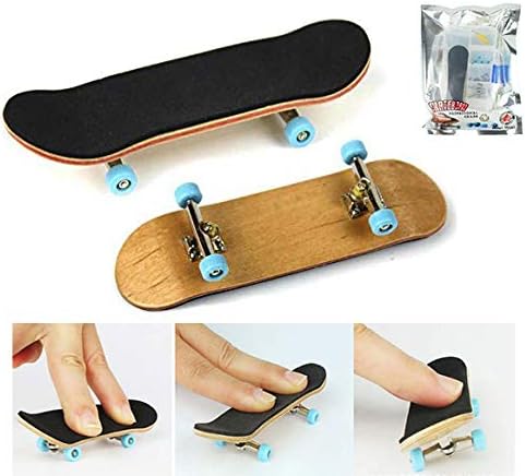 Sohapy Mini Wooden Finger Skateboard Fingerboards Toys for Kids Children Teenager 28mm x 98mm (1 Pack)