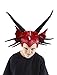 Soft Horned Dragon Costume Hat Accessory - Adjustable Hat with Fiberfill-Stuffed Horns