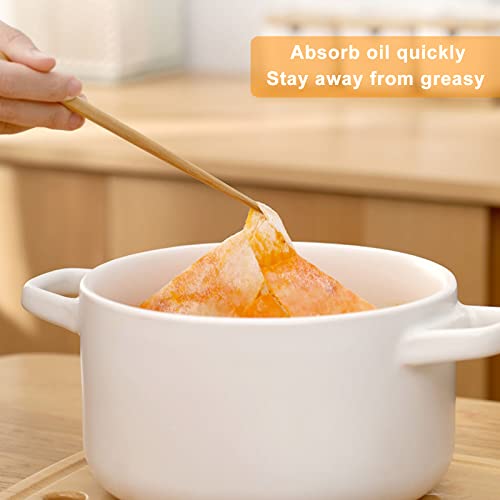 KLVEU 36 Sheets Kitchen Oil Absorbing Paper for Food Scum Oil Absorbing