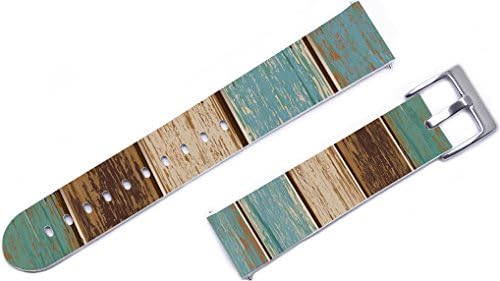 Gear S3 Classic Band & 22mm Leather Watch Strap For LG Urbane/For Pebble Time Classic Steel 2/For Samsung Galaxy Gear S3 Classic/Frontier/For Asus Zenwatch 1 2 Vintage Wood Print
