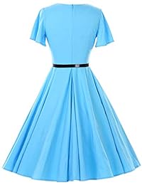 GownTown 1950s - Vestidos de estilo vintage con mangas de mariposa y tirantes elásticos