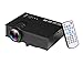 1200 Lumens 800 480 Led Projector, Multimedia Portable Mini Lcd Projection Home Theater Cinema Support Hd 1080P Game video, For PC Laptop Iphone Galaxy Mac.