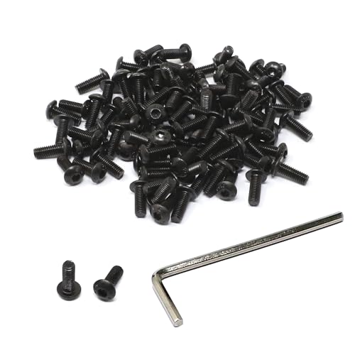 iexcell 100 Pcs M3 x 8 Thread Pitch 0.5 mm Alloy