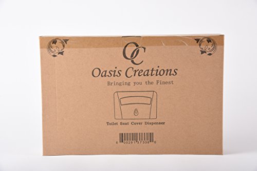Toilet Seat Cover Dispenser by Oasis Creations – Wall Mount – Heavy Duty Commercial or Residential – Gold - Thumbnail 3