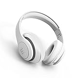 SoMi Bluetooth Headphones with Built-in Mic, Hi-Fi Stereo, Wireless Headphones Overhead Headset, On Ear, Adjustable, Foldable + Wired Mode, White