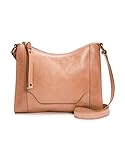 FRYE Melissa Zip Leather Crossbody Bag, Dusty Rose