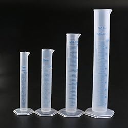 TOYMYTOY Plastic Graduated Cylinders 4 Piece Set