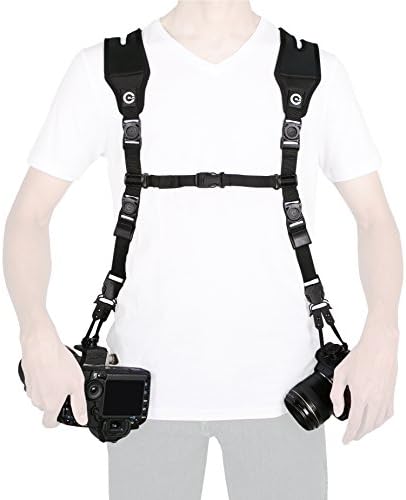 Custom SLR Dual Camera Strap Kit - Makes a Harness Strap for Two Cameras (KIT ONLY. Glide Straps Sold Separately)