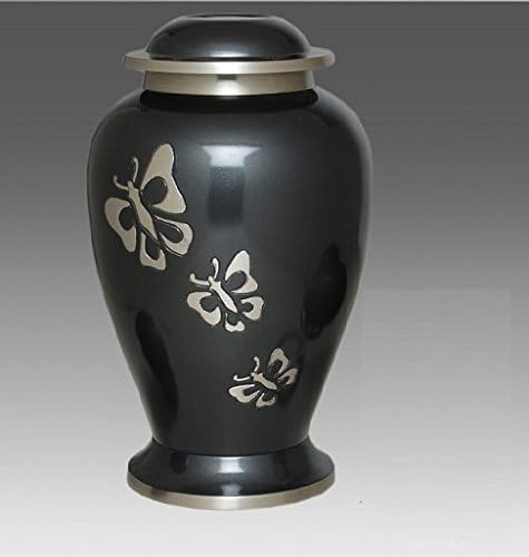 Divine Butterfly Large Brass Cremation Urn, Handcrafted Adult Human Funeral Urn - Large Urn Deal