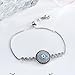 Evil Eye Cubic Zirconia Crystal Chain Bracelet Expandable Wire Bangle Bracelet for Gift