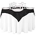 LinenTablecloth 60-Inch Square Satin Overlay Black