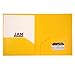 JAM Paper Heavy Duty Plastic 2-Pocket Folder - Yellow - Sold Individually