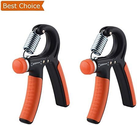 Kootek 2 Pack Hand Grip Strengthener Strength Trainer Adjustable Resistance 22-88 Lbs Arm Hand Exerciser Non-slip Gripper for Athletes Pianists Kids (2PCS)