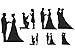 Patchwork Cutters - Wedding Silhouette Set by Patchwork Cutters