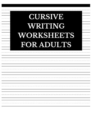 cursive writing worksheets for adults lined journal notebook to write in journals centric 9781076631862 books