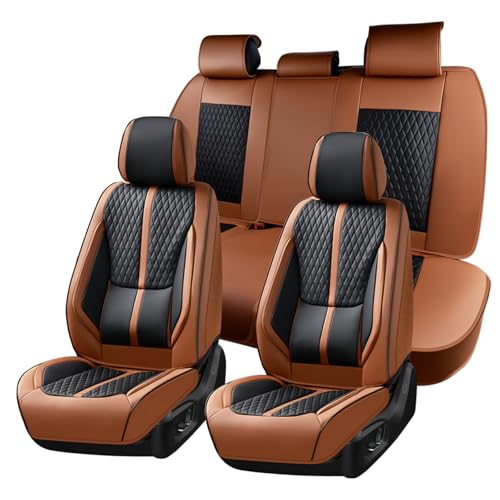 Huidasource Seat Covers, Luxury Nappa Leather Car Seat Covers Full Set with Vel…