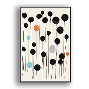 Framed Canvas Wall Art for Living Room, Bedroom Illustration Canvas Prints for Modern Home Decoration Ready to Hang - 16"x24" inches