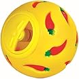 Wheeky Treat Ball Toy for Guinea Pigs, Rabbits, Hedgehogs and Other Small Pets, 7 cm, Yellow, Adjustable Opening Treat Toy Ne