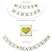 GuassLee JUST Married Banner Car Decorations, Gold Glitter Just Married Sign Garland for Bridal Shower Decorations, Photo Props and Car Decorations
