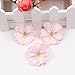Artificial Flower 50pcs Mini Silk Plum Blossom Wedding Decoration DIY Wreath Clip Clip Accessories Handmade Craft Flower Head (Pink)