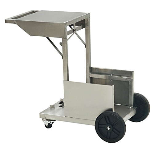 Click Here to See More Images Fryer Cart, Dimensions: 25.75 inches high x 16 inches wide x 9.75 inches deep, Solid Steel Cart, Rubber Wheels And Casters