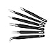 erioctry 1PCS ESD-14 Professional Pointed Ingrown Hair Splinter Tip Tweezers - Precision Stainless Steel Black Coated Tweezers for Ingrown Hair Treatment & Splinter Removal (ESD-14)