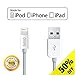 Apple iPhone 6s 6 5s 5 Charger - USB Charging Cable Cord for iPad Air Mini Retina - 3.3 feet / 1 meter - White - NEW - 8 Pin Lightning Sync Dock Connector Data Cable - 1 Year Replacement Warranty