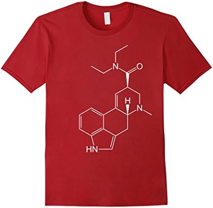 Men's LSD Molecule t shirt Medium Cranberry