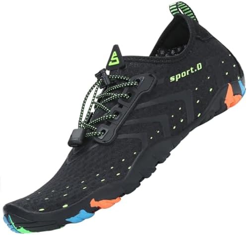 Escarpines Hombre Mujer Zapatillas de Agua Antideslizantes Zapatos de Agua Secado Rápido Zapatillas Playa Calzado para Natacion Surf Acuaticas Piscina St.1 Negro Gr.42 EU