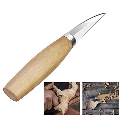 Co-link 2PCS Wood Carving Knives Set Hook Knife Spoon Carving Tool for Beginners Woodworking, Stainless Steel Blade