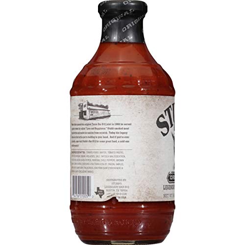 Stubbs Original BBQ Sauce, Gluten Free, No High Fructose Corn Syrup, 28 Oz Pack of 3