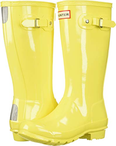 Hunter Kids Unisex Original Kids' Gloss Rain Boot (Little Kid/Big Kid) Wader Yellow 2 M US Little Kid