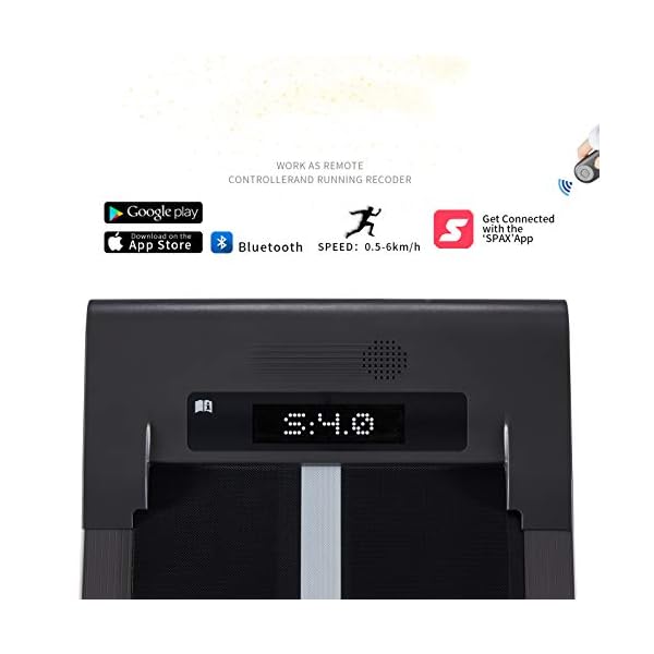 LONTEK-Treadmill-Electric-Walking-Machine-with-Speakers-Under-Desk-Treadmill-with-Remote-Control-Bluetooth-Body-Fat-Program-and-LED-Display-Jogging-Walking-Machine-for-Home-Office-Grey LONTEK Electric Walking Machine with Speakers, Under Desk Treadmill with Remote Control