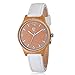 CUCOL Women Bamboo Watch with Leather Strap Minimalism Wooden