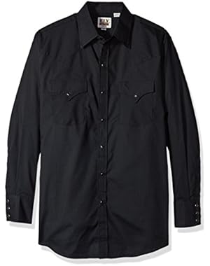 ELY CATTLEMAN Men's Long Sleeve Solid Western Shirt - 208879-01