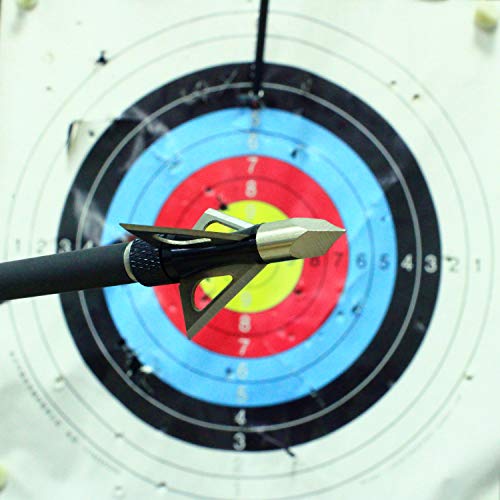 image for Maifield Archery Broadheads 100 Grain Bowhunting Arrow Head 3 Fixed Bl