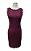 Berydress Sleeveless Sheath Short Lace Dresses for Women (US14, Purple)