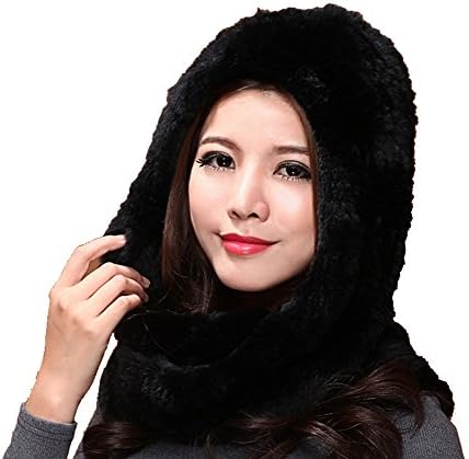 Mingxin rabbit fur hood/scarf overall winter warm set neck collar shawl stole
