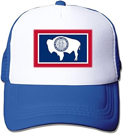 POIWRI The Flag Of Wyoming Cool Adjustable Printing Snapback Mesh Hat Baseball Mesh Cap Trucker Hat