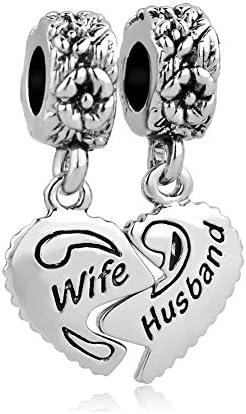 CharmSStory Wife & Husband Charms Love Family Celtic Knot Dangle for Bracelets