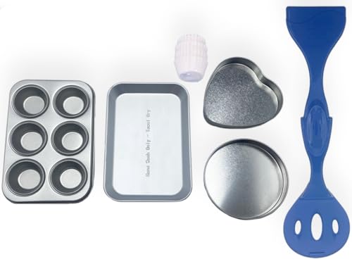 JDS Toy Store The Ultimate Easy Bake Accessory Kit, Includes 4 Pans, 1 Cupcake Tray, 75 Cupcake Liners, and a Spatula