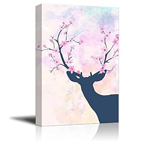 Deer with Flowers in Antlers